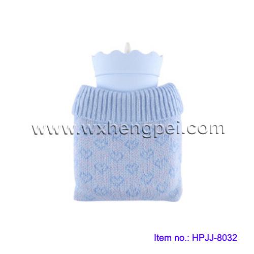 400ml Hot Water Bottle with Knitted Cover