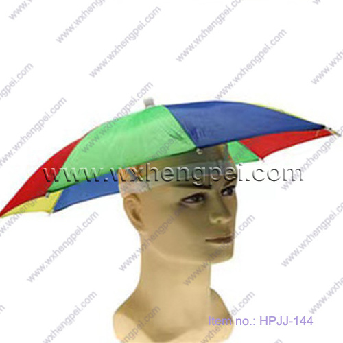 Umbrella Hat Cap Hands Free with Head Strap for Sun Rain / Hands free umbrella