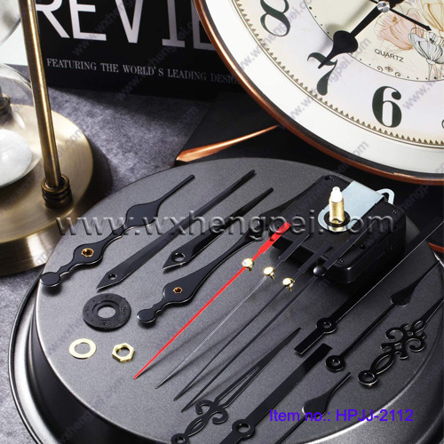 2 Pieces High Torque Long Shaft Clock Movement Mechanism with 5 Different Pairs of Hands DIY Clock Repair Parts Replacement