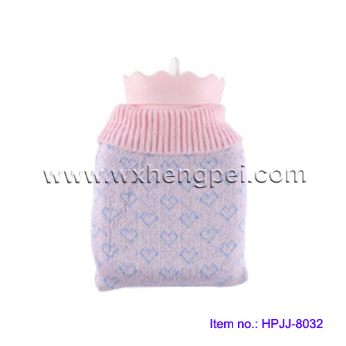 400ml Hot Water Bottle with Knitted Cover