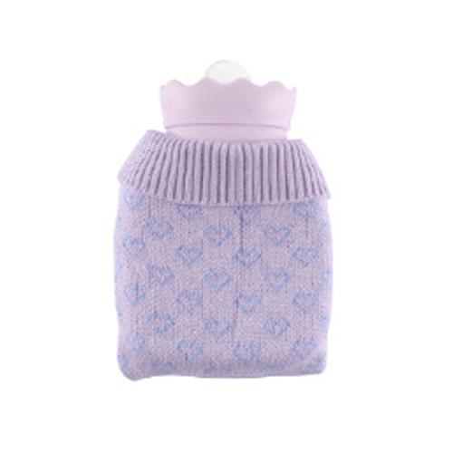 400ml Hot Water Bottle with Knitted Cover