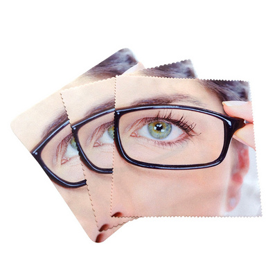 Custom Logo Printed Microfiber Glasses Sunglasses Eyeglasses Cleaning cloth