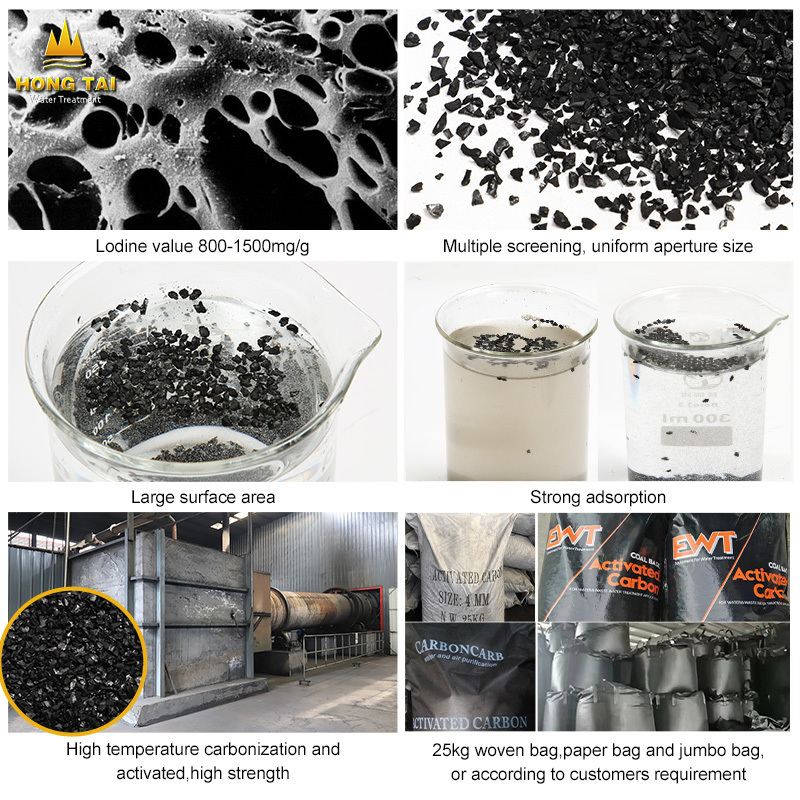 Bituminous Coal Activated Carbon for water treatment / 8X30 mesh granular /direct plant sizes customized