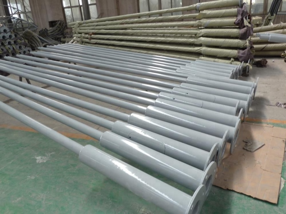 Metal support street light steel poles