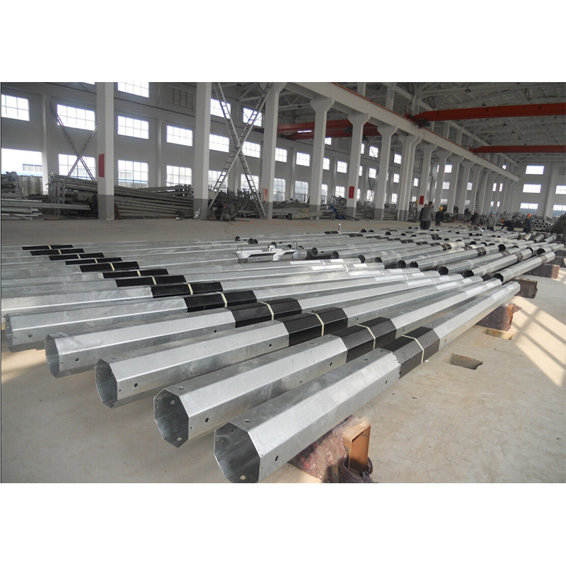 Customized Power transmission lines Steel Electrical poles for sale