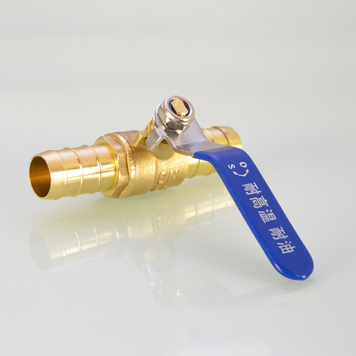 Brass 8mm - 19mm Hose Barb Inline Shutoff Ball Valve Pipe Fittings Connector Water Oil Air Gas Fuel Small Valve