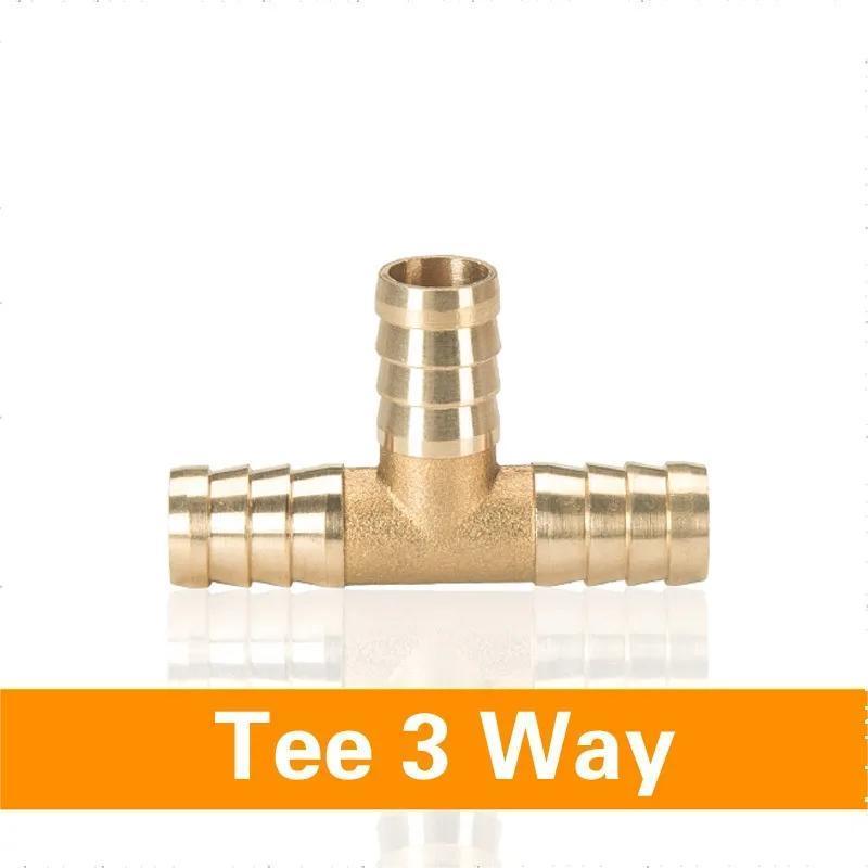 Brass Barb Pipe Fitting 2 3 4 way connector For 4mm 5mm 6mm 8mm 10mm 12mm 16mm 19mm hose copper  Water Tube Fittings