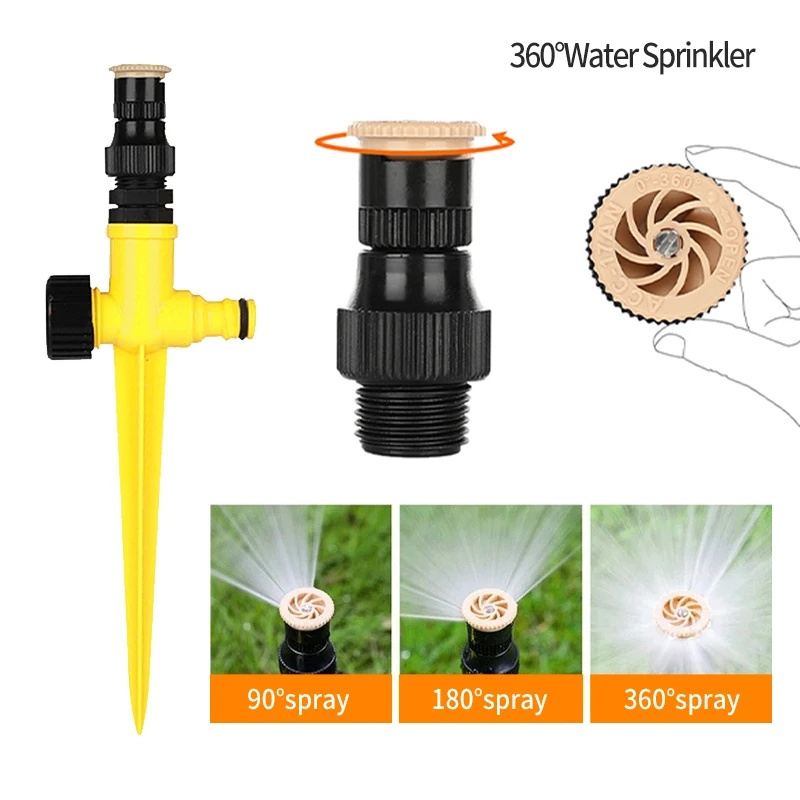 Garden Sprinkler 360 degree Rotation Irrigation Watering System Automatic Agriculture Lawn Farm Greenhouse Plant Water Sprinkler