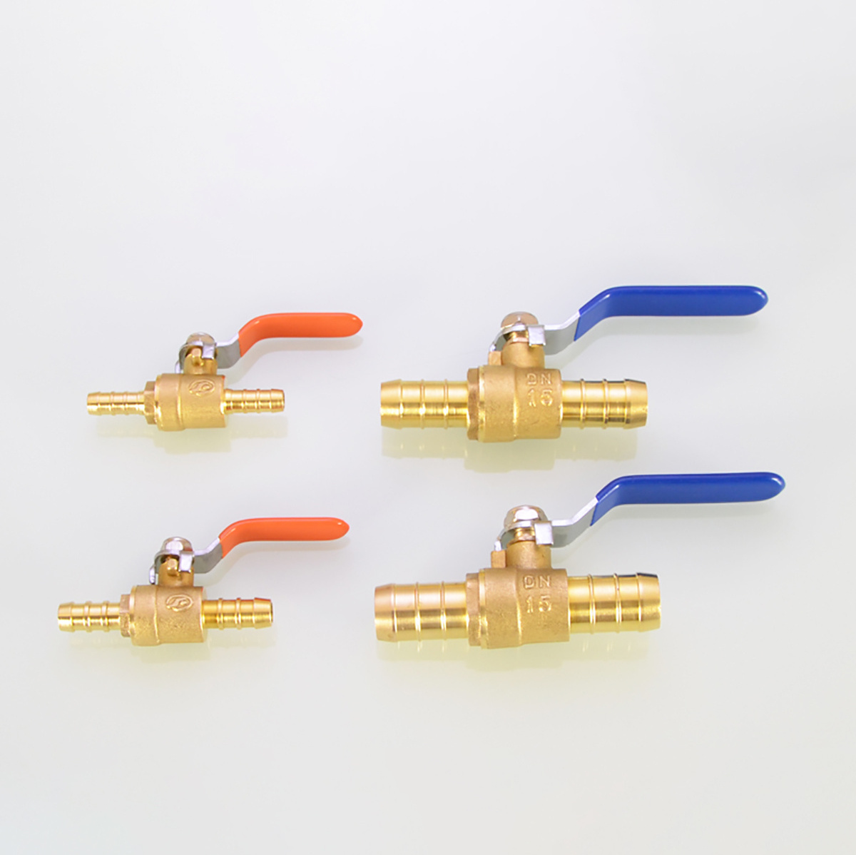 Brass 8mm - 19mm Hose Barb Inline Shutoff Ball Valve Pipe Fittings Connector Water Oil Air Gas Fuel Small Valve