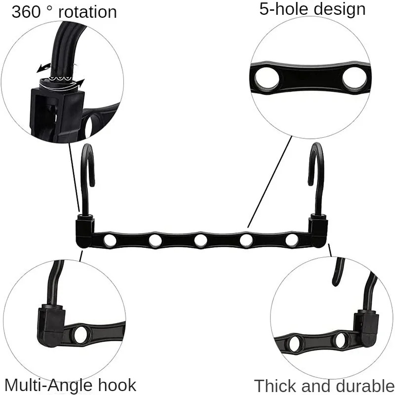 Space Saving Magic Hanger Plastic Pants Hanger Holder Heavy Clothes Closet Organizer for Dorms Apartments Cloth Hanger