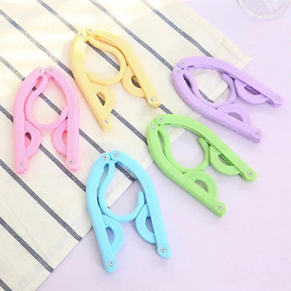 Folding hangers portable outdoor non-slip hanger Portable Travel Cloth Hanger Clothespin Towel Sock Storage Closet Organizer