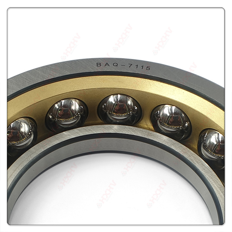 BAQ-7115 Railway Bearing Chrome Steel Size 100x180x34 mm HXHV Four-Point Contact Angular Contact Ball Bearing for Train Parts