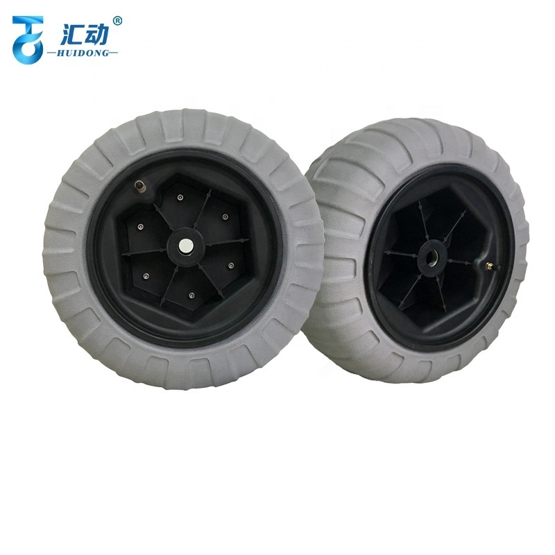 16 inch Beach inflatable TPU rollers Electric wheelchair Canoe trailer balloon casters bearing Outdoor Trolley Replacement wheel