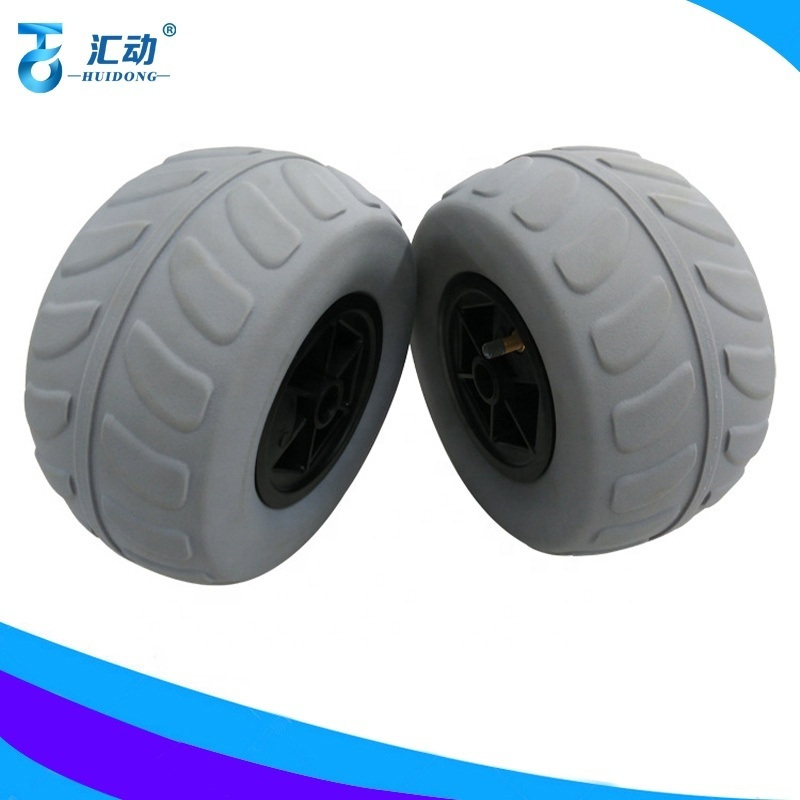 hand wagon kayak cart trolley Pneumatic Hole diameter 2cm PVC Inflation roller balloon tire beach wheel