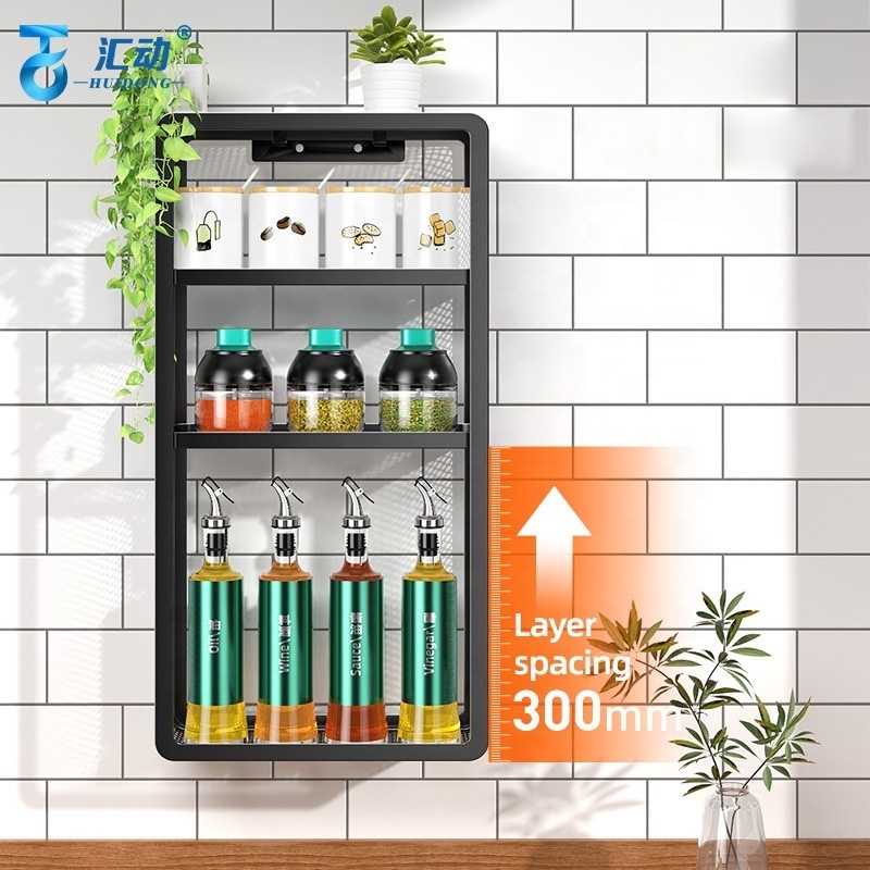 home storage & organization wall mounted spice jars kitchen shelf Multifunctional corner jars oil storage racks shelving units