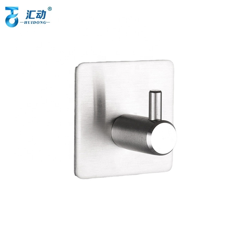 Self Adhesive Hook Black Heavy Duty Space Stainless Hook for Hanging Robe Coat Towel Hooks Kitchen Bathroom Waterproof Rustproof