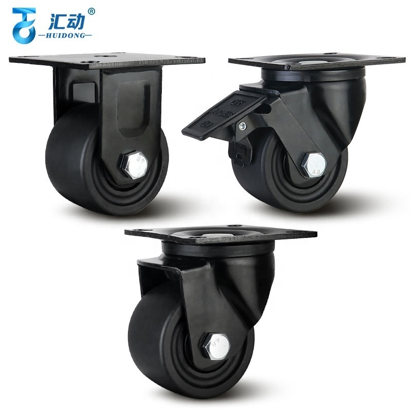 High Load 300-600K Low Gravity Nylon Caster 2/2.5/3 Inch Large Machinery Industrial furniture universal Wheel