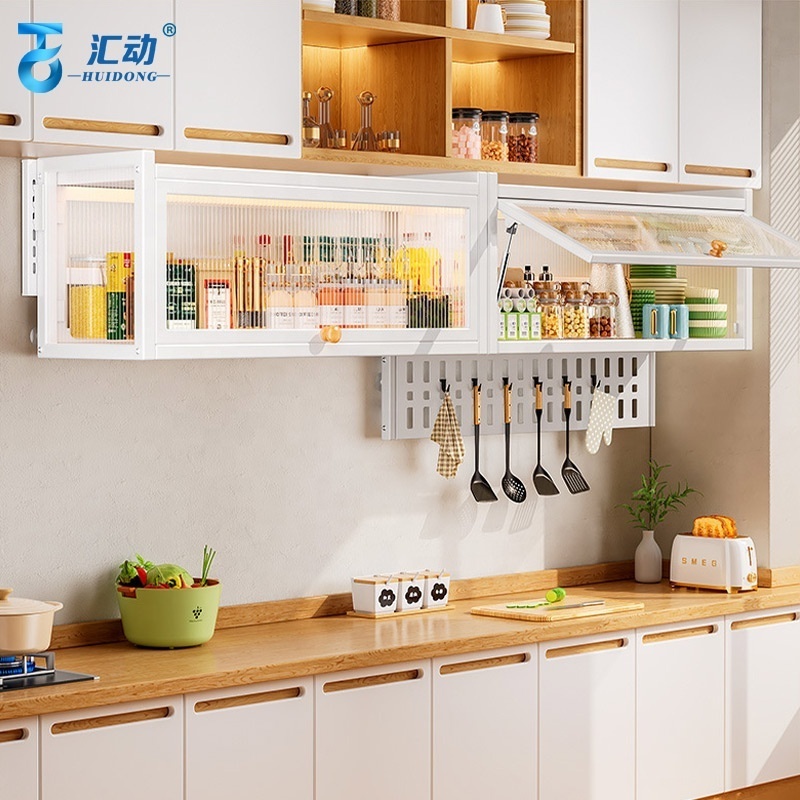 kitchen multifunctional wall mounted Storage Rack Seasoning Dish cloth Spatula Tableware storage cabinet