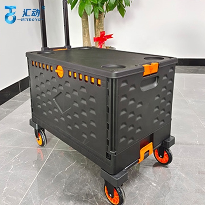 New Folding Camping trolley with 100kg large capacity kids luggage trolley travel shopping cart  trolley with basket or bag