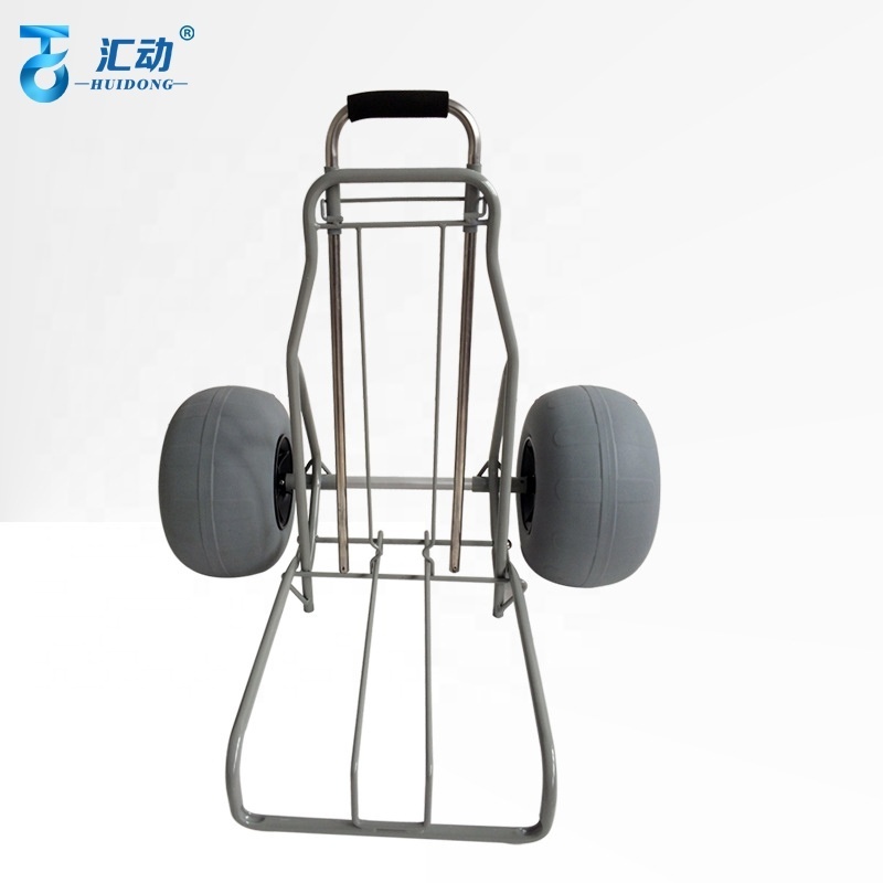 Beach cart Kayak Canoe Spare Polyurethane Wheel 75kg Inflatable Balloon tires fishing Luggage Carrying Trolley casters