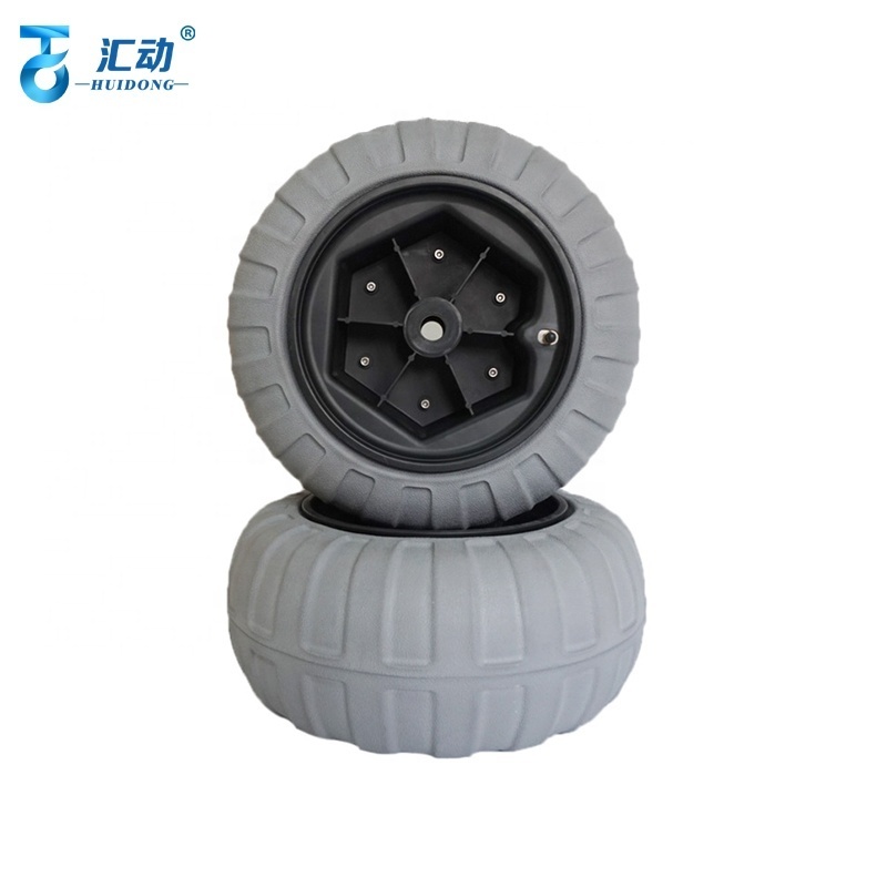 16 inch Beach inflatable TPU rollers Electric wheelchair Canoe trailer balloon casters bearing Outdoor Trolley Replacement wheel