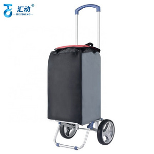 mini Ultralight supermarket shopping trolley bag luggage with wheels cart shopping folding trolley for elderly