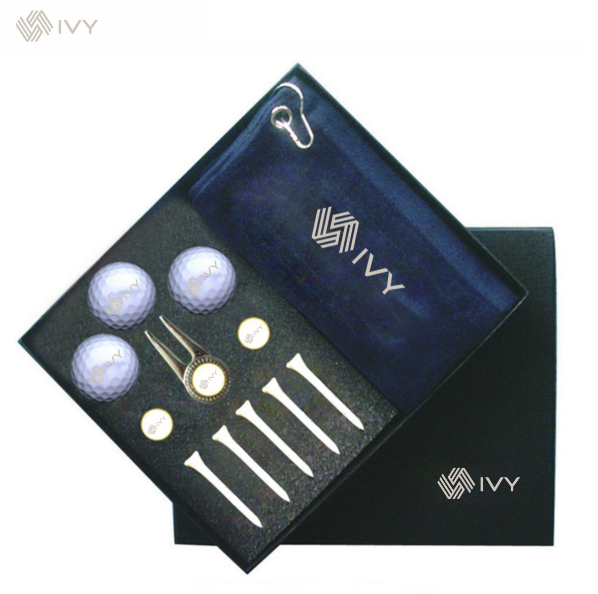 Custom Golf Accessories oem/odm luxury golf gift brush divot pitch sublimation tee box markers wholesale golf gift