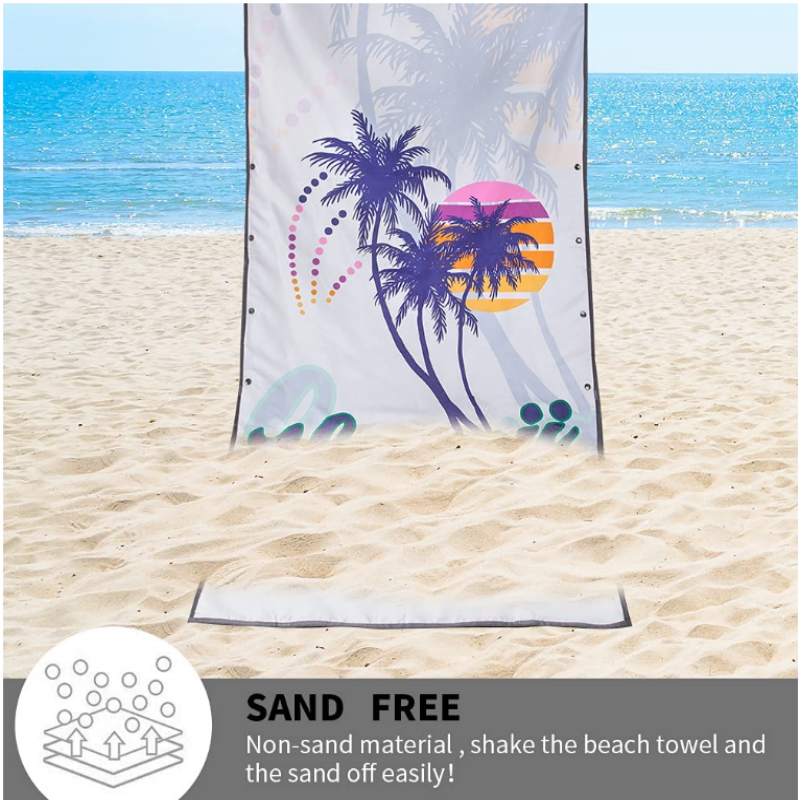 wholesale beach towel with pillow summer luxury beach towel chair cover  with bag  chair cover towels beach