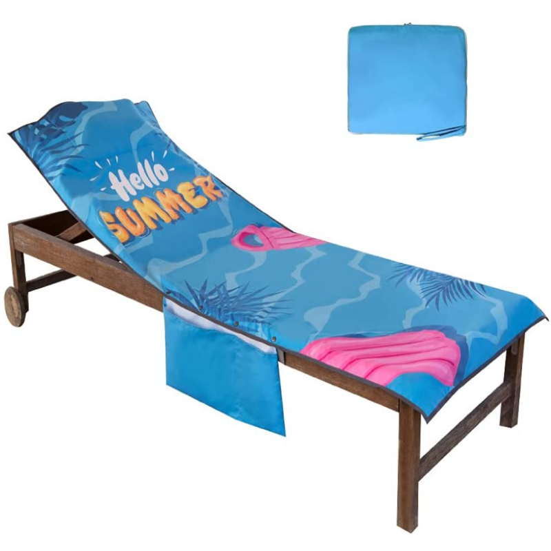 wholesale beach towel with pillow summer luxury beach towel chair cover  with bag  chair cover towels beach