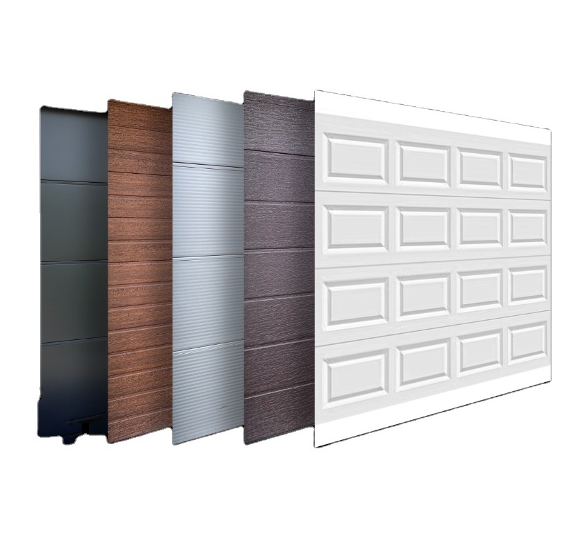 Aluminum garage door skins automatic sliding sectional garage door