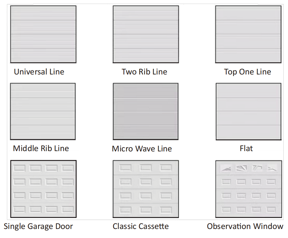 Polycarbonate Wholesale 12x7  Electric Custom Single Car Garage Doors With Pedestrian Door For Sale