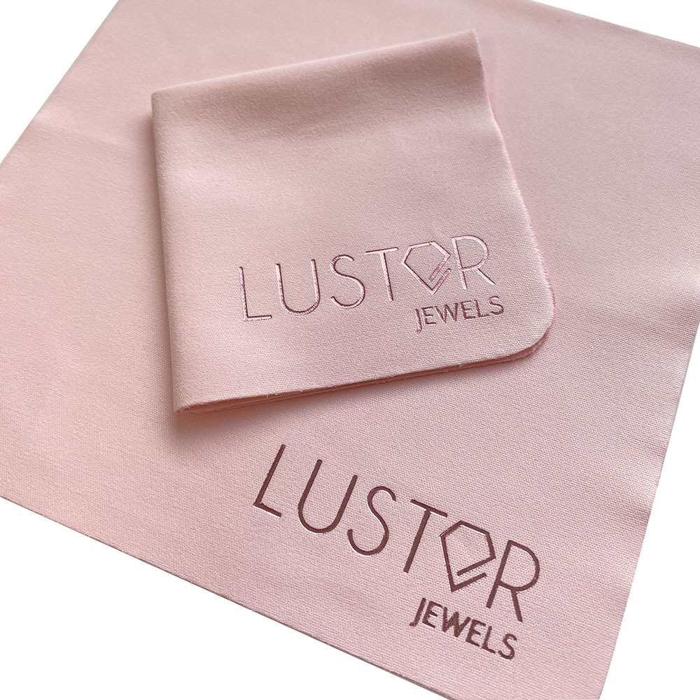 Custom Rose Gold Foil Printing Logo Microfiber Cleaning Cloth for Sunglasses Microfiber Clean Optic Lens Cloth