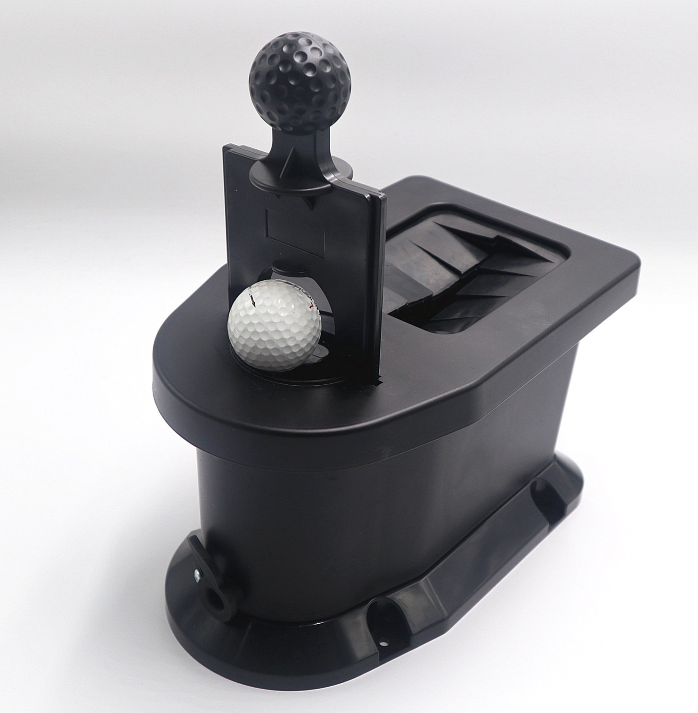 Hot selling golf cart parts accessories universal black plastic ball washer and cleaner with bracket for EZGO Club Car Yamaha