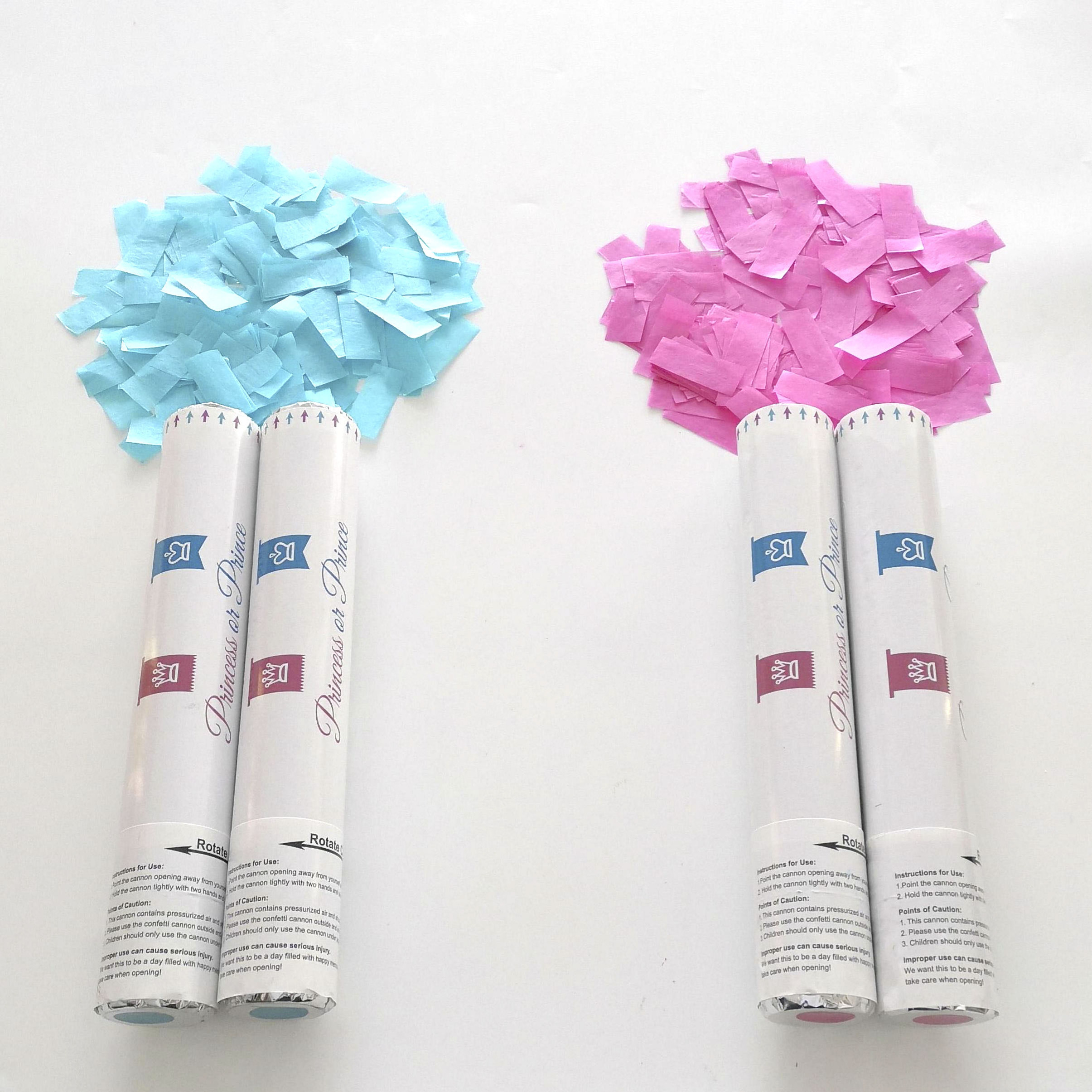 Boy Girl Gender Reveal Cannon Party Supplies Biodegradable Confetti Launcher Baby Shower Party