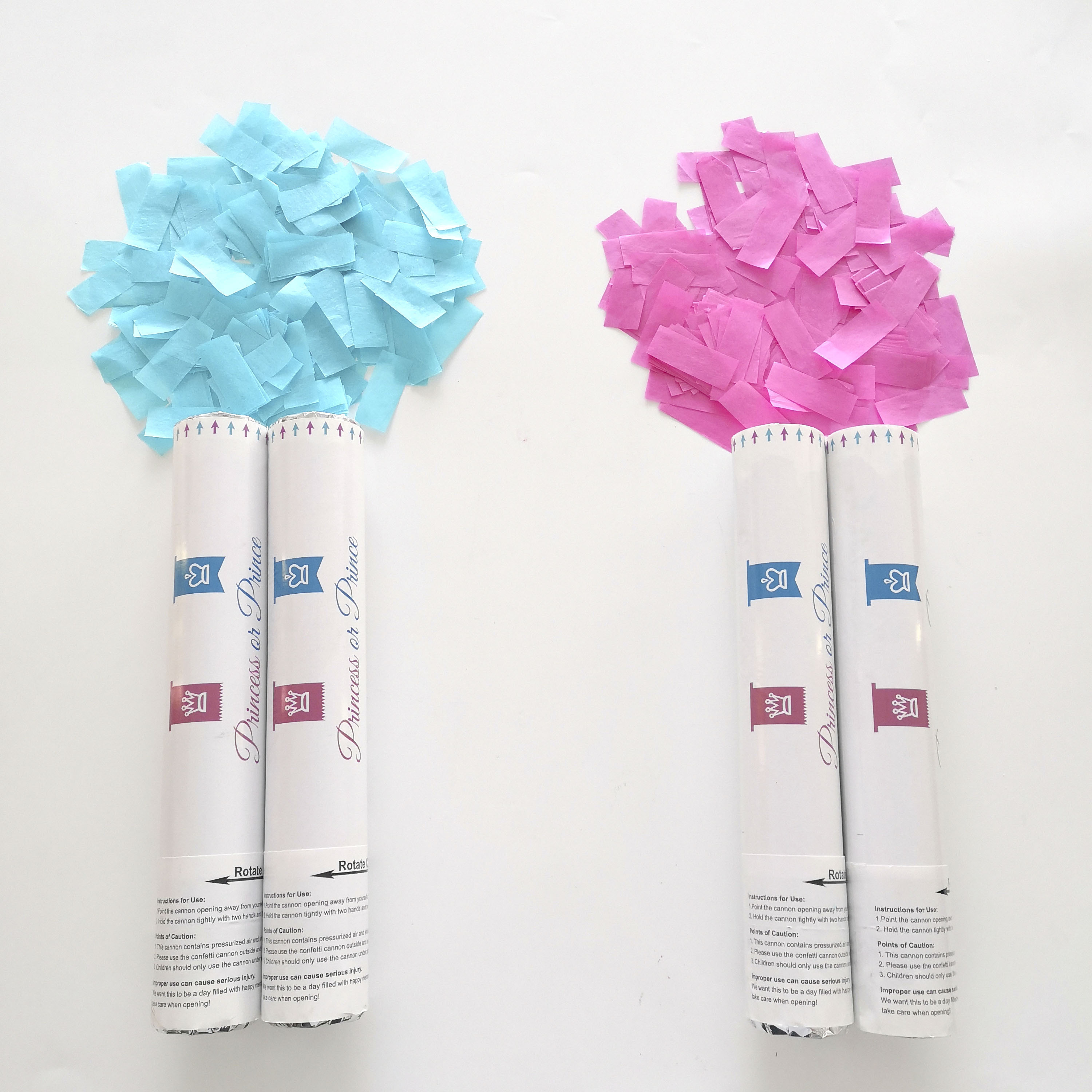 Boy Girl Gender Reveal Cannon Party Supplies Biodegradable Confetti Launcher Baby Shower Party