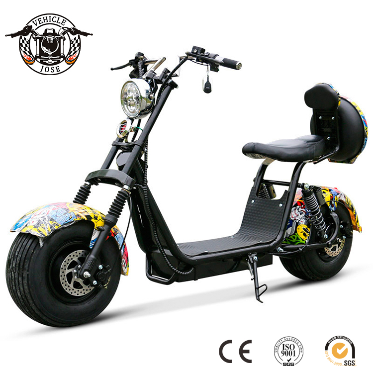 electric Motorcycle scooter New 60V 12AH 2000W  For Adults Big Wheel Powerful Off Road  electric Motorcycle scooter citycoco