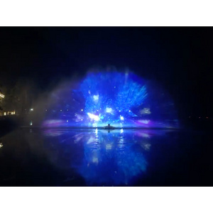 Outdoor 3D Multicolored Large Floating Water Screen Laser Movie Fountain For Projector