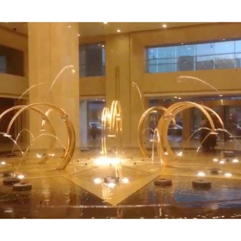 Stainless steel fountain outdoor bright jumping water dancing fountain