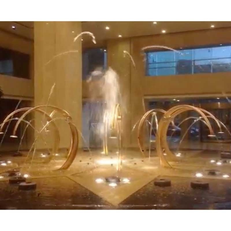 Stainless steel fountain outdoor bright jumping water dancing fountain