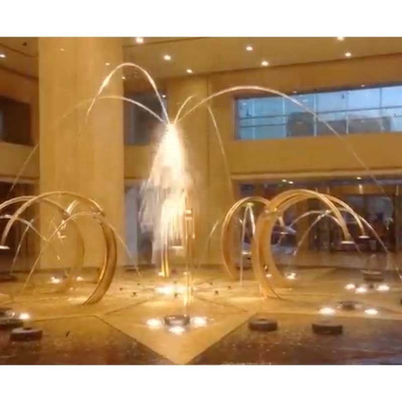 Stainless steel fountain outdoor bright jumping water dancing fountain