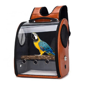 New parrot backpack medium-sized lightweight transparent pet bag Go out portable bag Breathable space cat bag