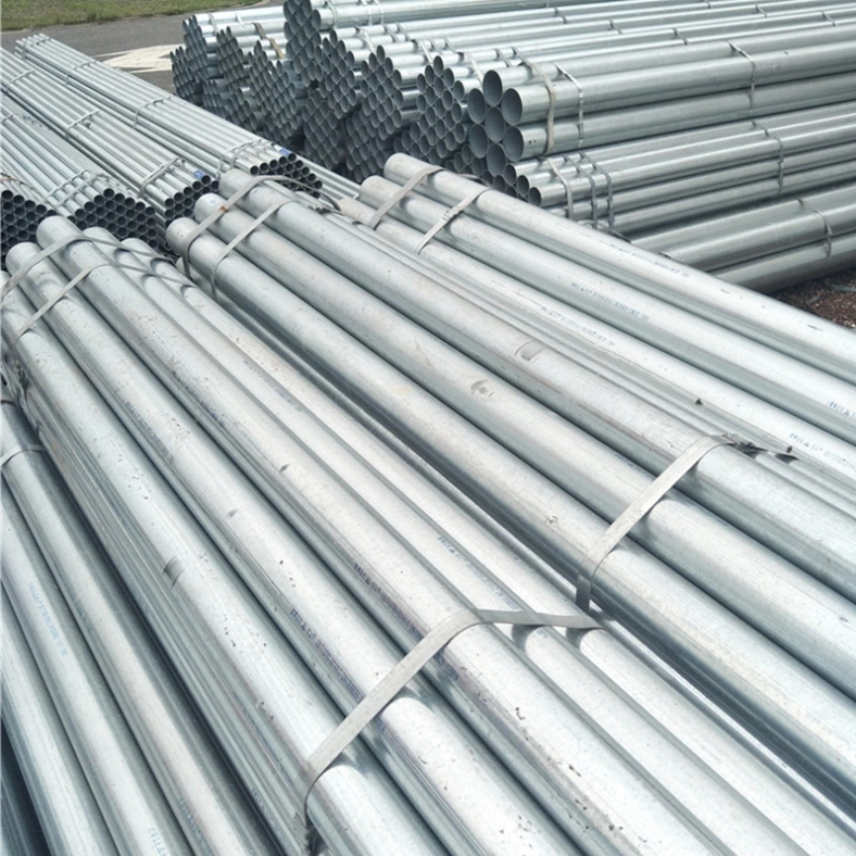 Customized size weld galvanized steel pipe DC01 zinc coated steel tube for construction