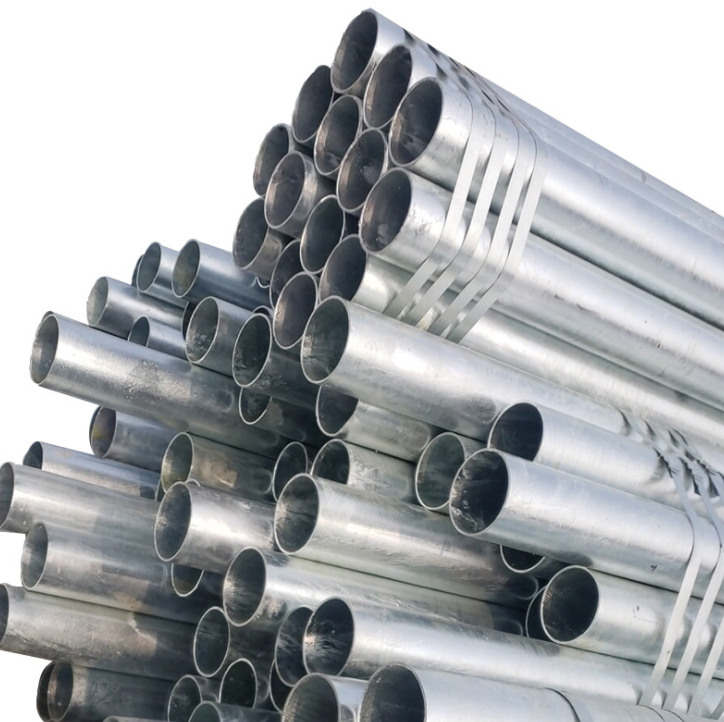 Customized size weld galvanized steel pipe DC01 zinc coated steel tube for construction