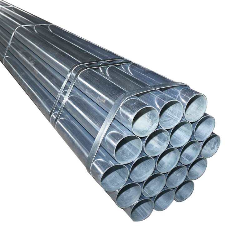 Customized size weld galvanized steel pipe DC01 zinc coated steel tube for construction