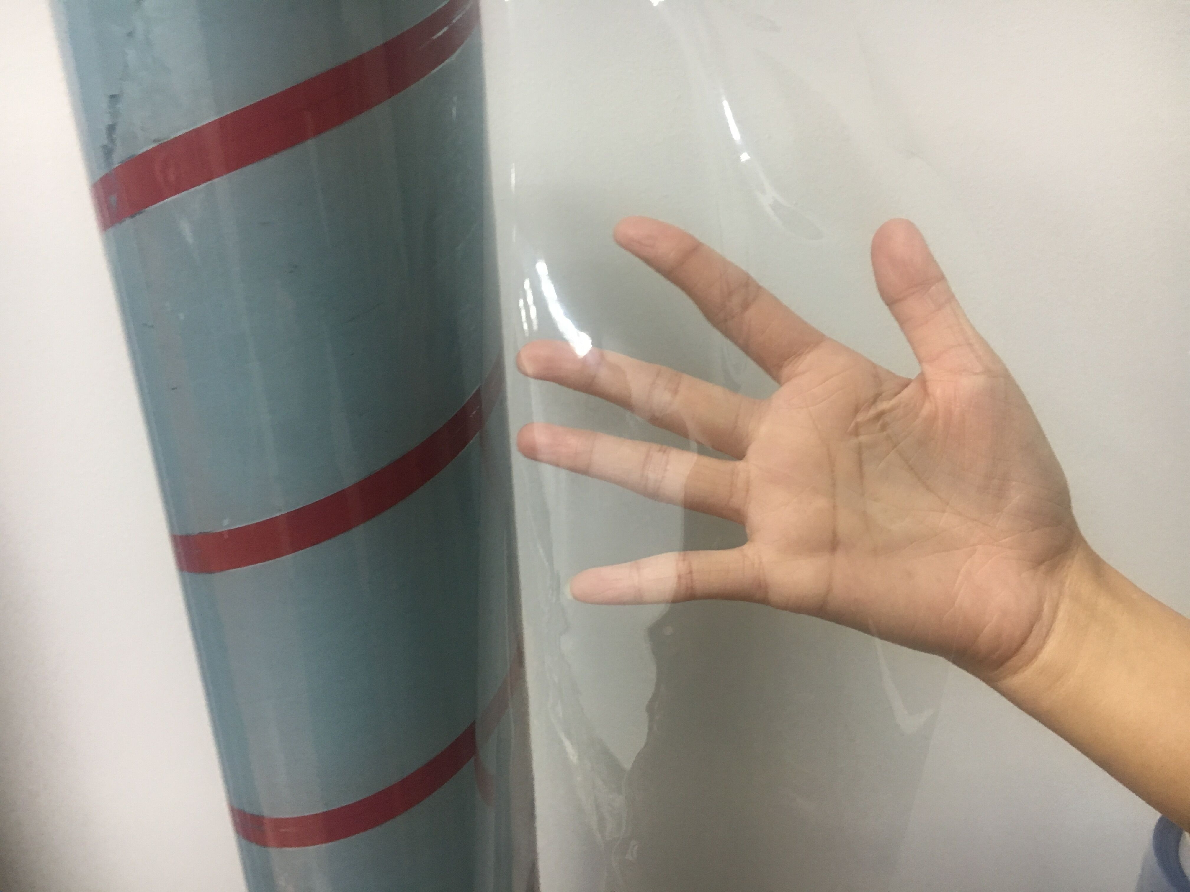 Hot Sale Eco-friendly soft colorful and transparent pvc film in rolls for packing and curtain