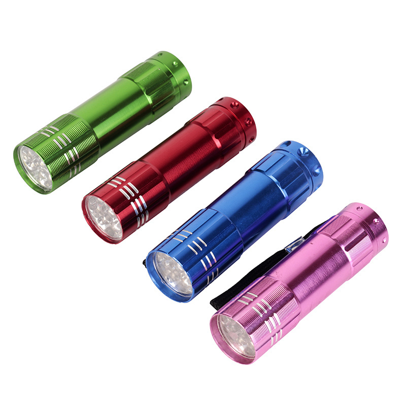 Wholesale Factory 9 LED Small Flashlight Portable Pocket Mini Led Flashlight Torch Light Lamp