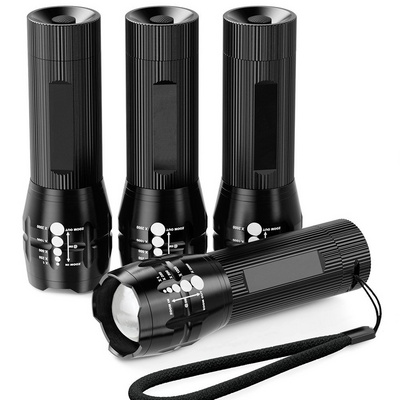 Handheld Water Resistant Camping Adjustable Focus Zoom LED Mini 3W Flashlight