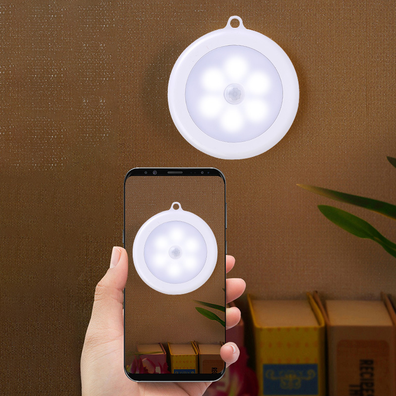 Motion Sensor LED Night Light Cordless Battery Powered Wall Light Stick-on Magnet Closet Lights