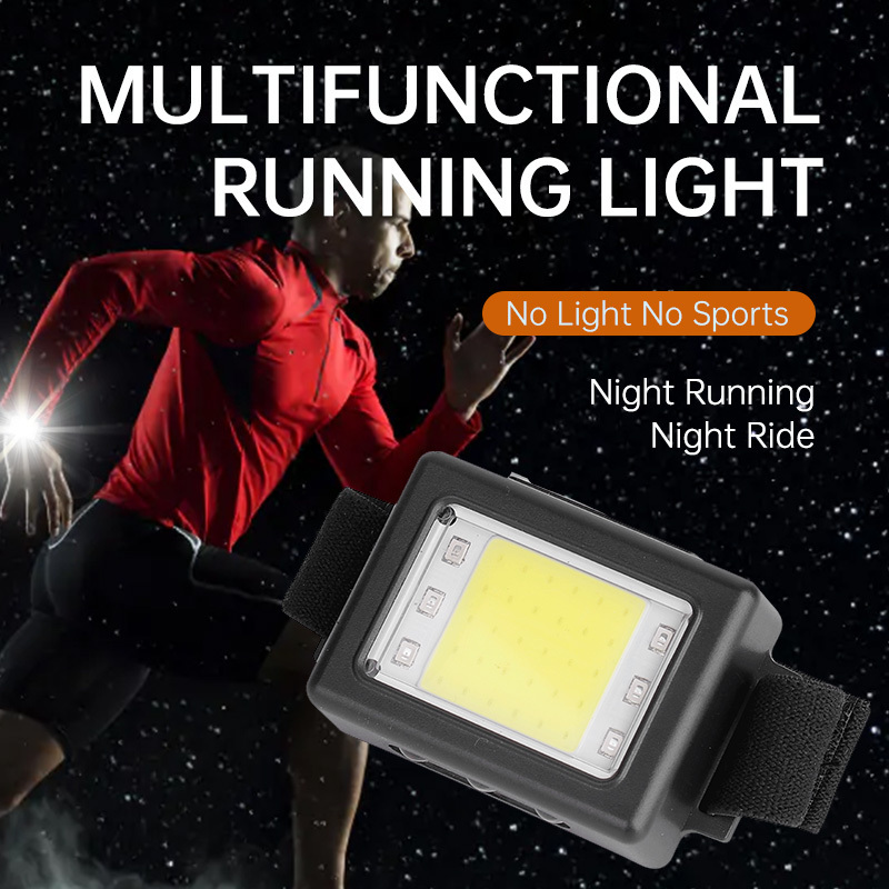 Wrist Flashlight Rechargeable Hand Free Running Light 1000 Lumen Super Bright COB Bead Wrist Light for Night Walking Running