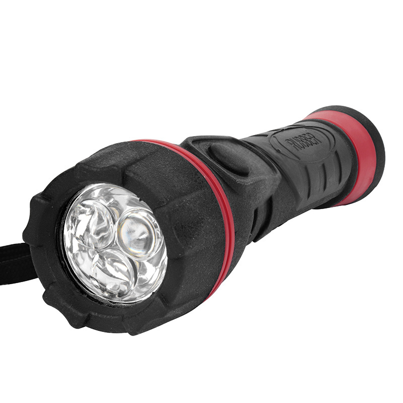 Classic Outdoor 3W LED Rubber Painting Plastic Led Flashlight Torch Light Hunting Torch Light Led Flash Lights